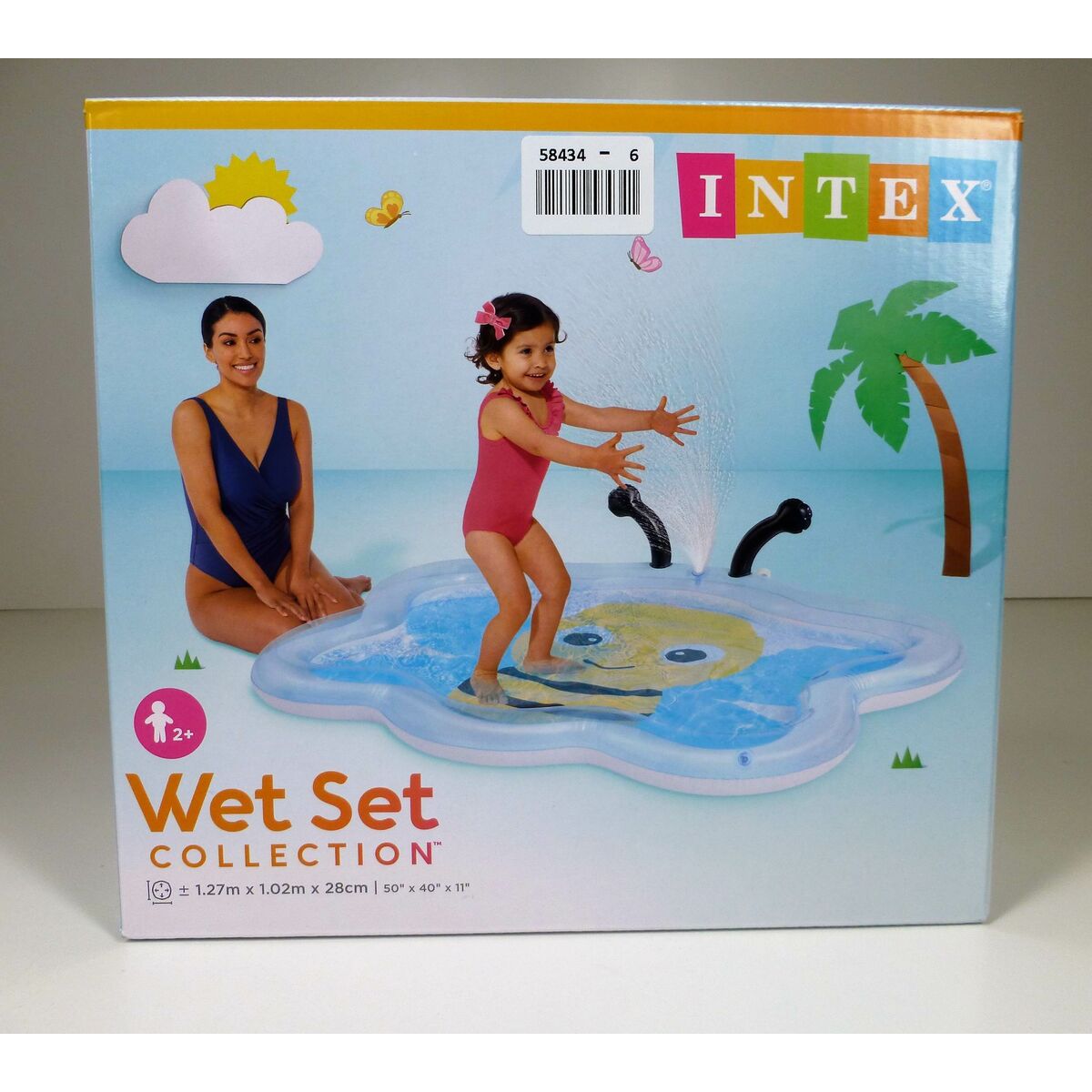 Inflatable Paddling Pool for Children Intex Bee 56 L 127 x 102 x 28 cm (6 Units)