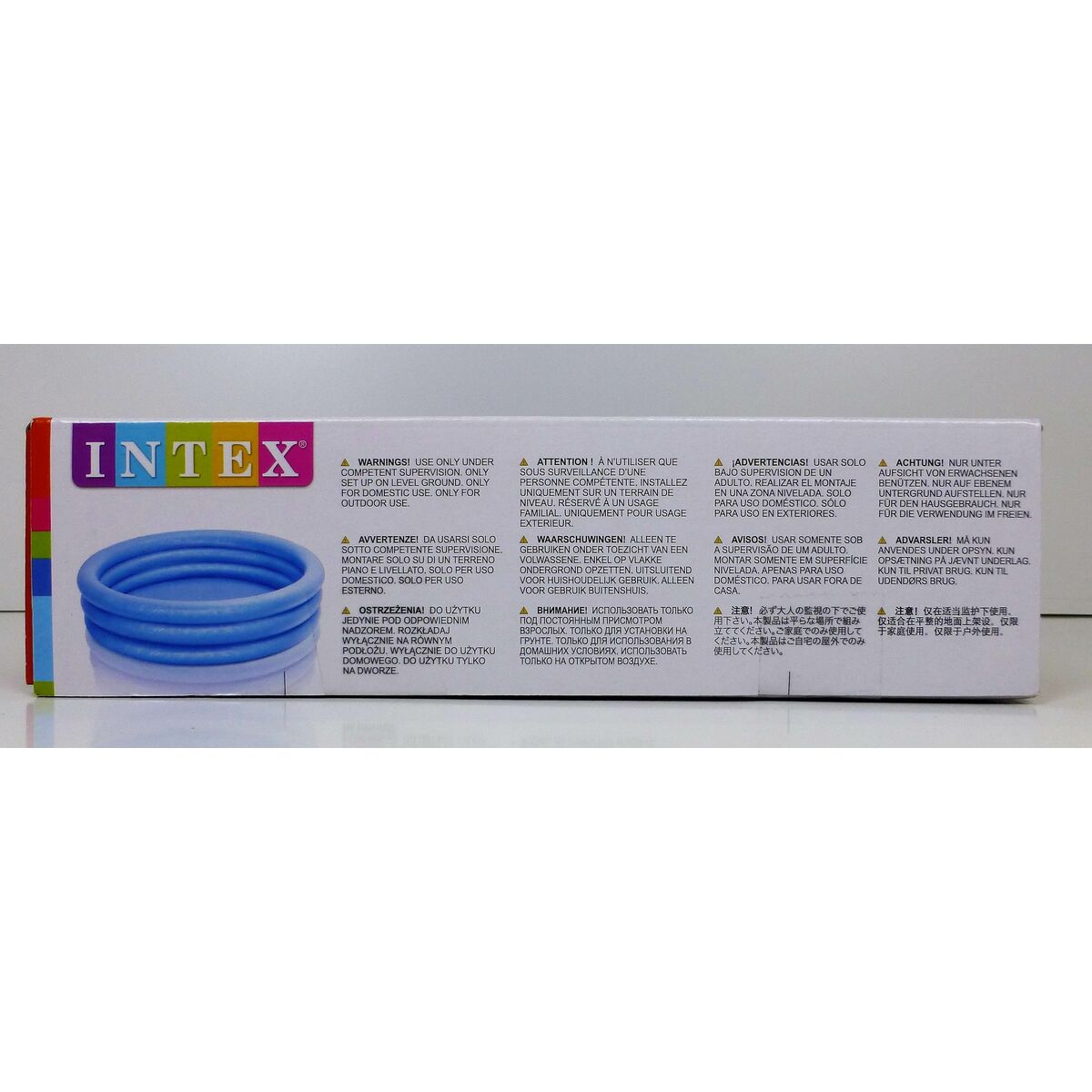 Inflatable Paddling Pool for Children Intex Blue Rings 581 L 168 x 40 cm (6 Units)