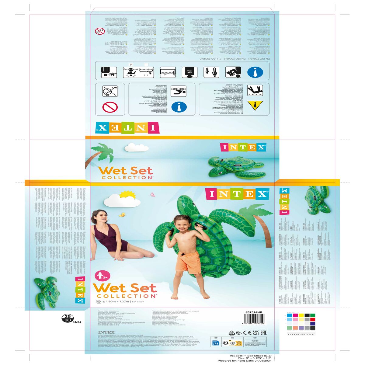 Inflatable pool figure Intex Tortoise 150 x 30 x 127 cm (6 Units)