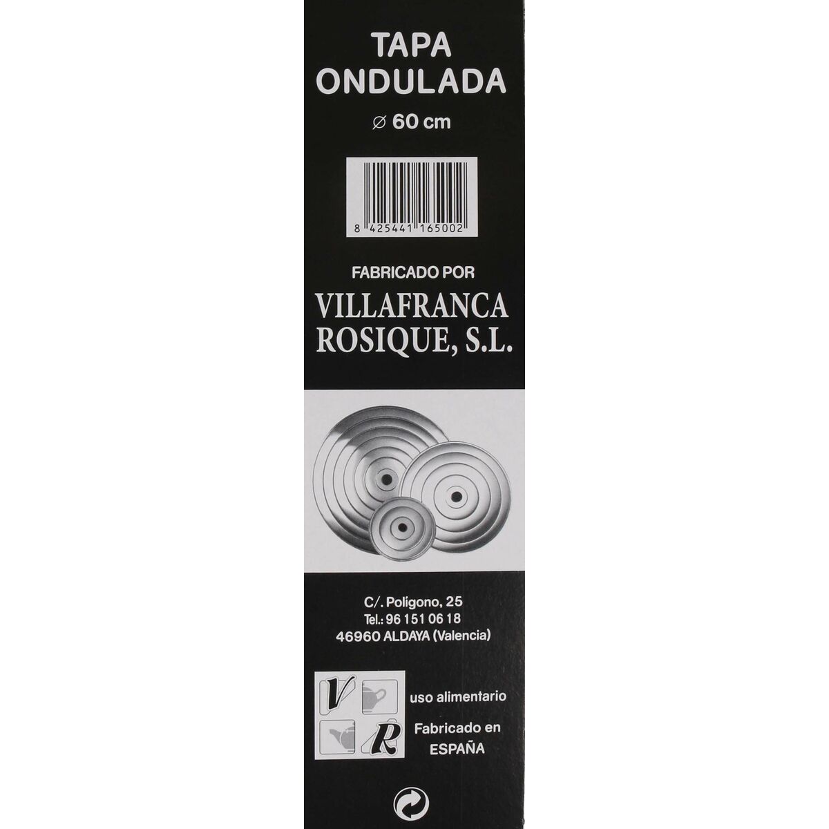 Frying Pan Lid VR Aluminium 60 x 60 x 4 cm (6 Units)