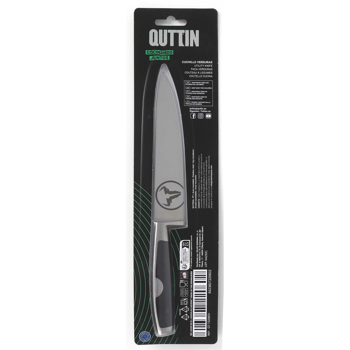 Knife Set Quttin Moare (15 cm) 2,5 mm (6 Units)