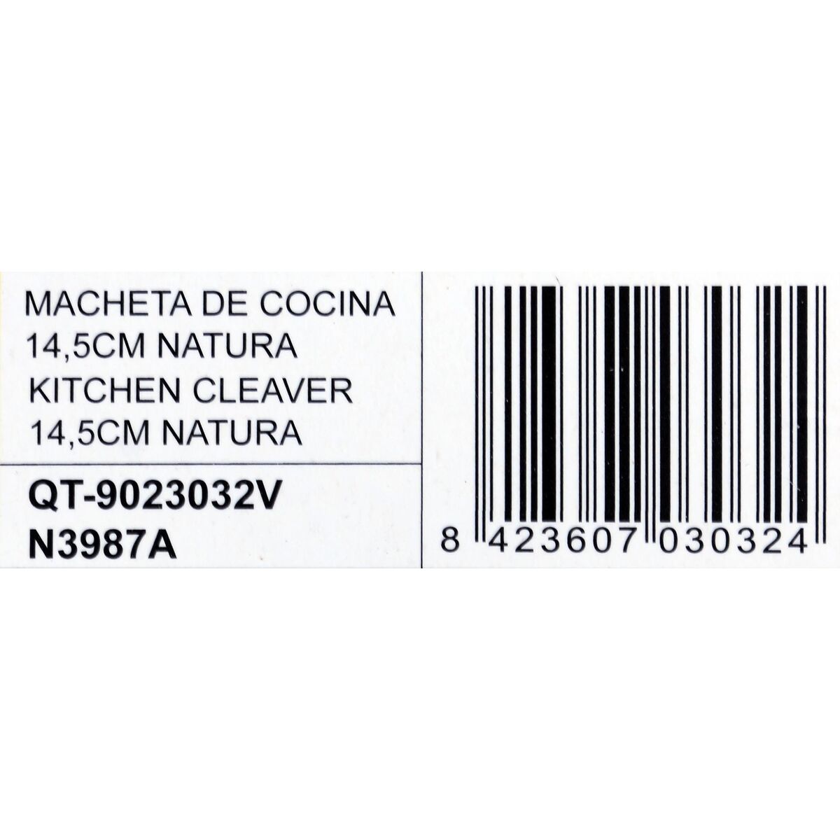 Large Cooking Knife Quttin Natura 14 cm 122 mm (24 Units) (14,5 cm)