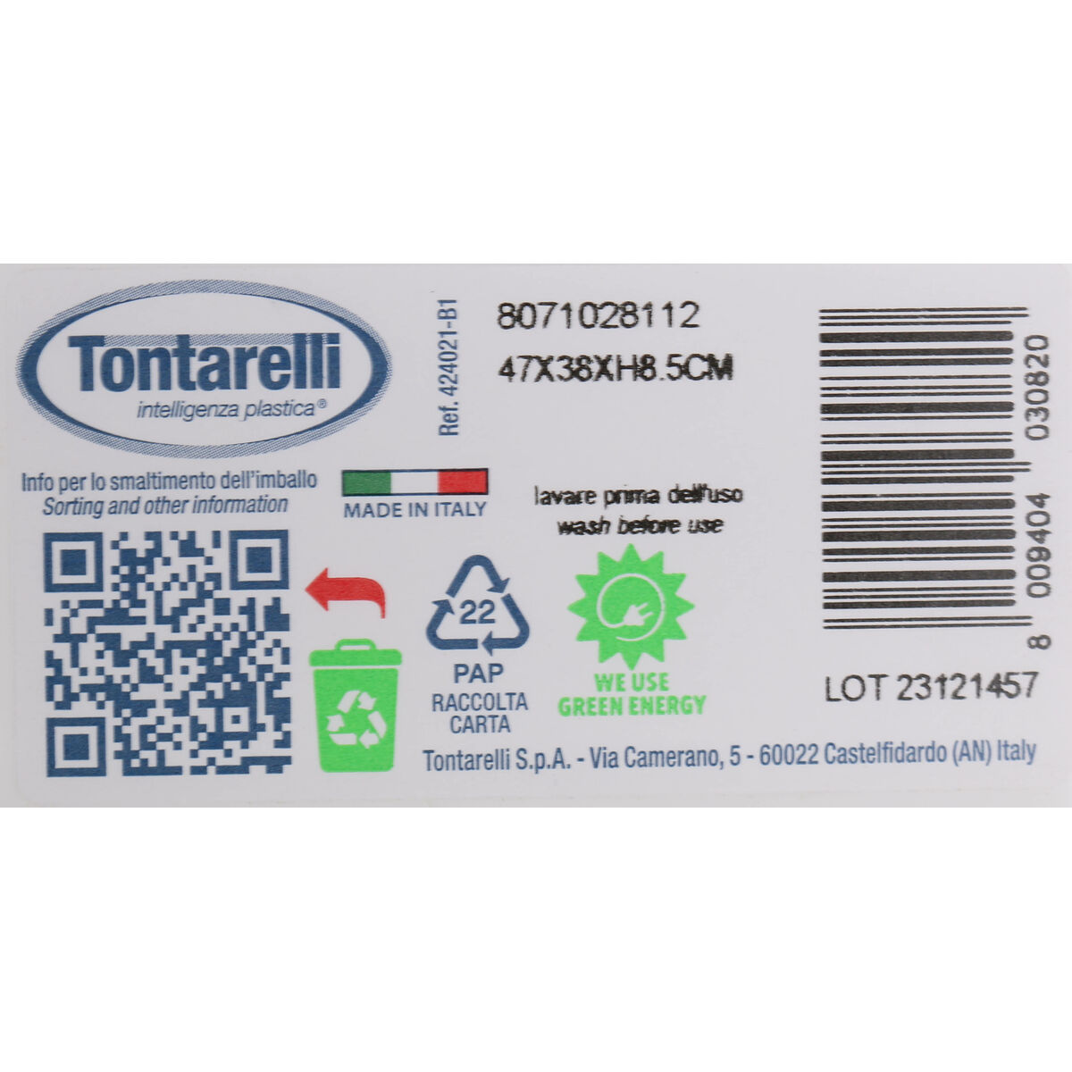 Draining Rack for Kitchen Sink Tontarelli Scolap. White 47 x 38 x 8,5 cm (12 Units)