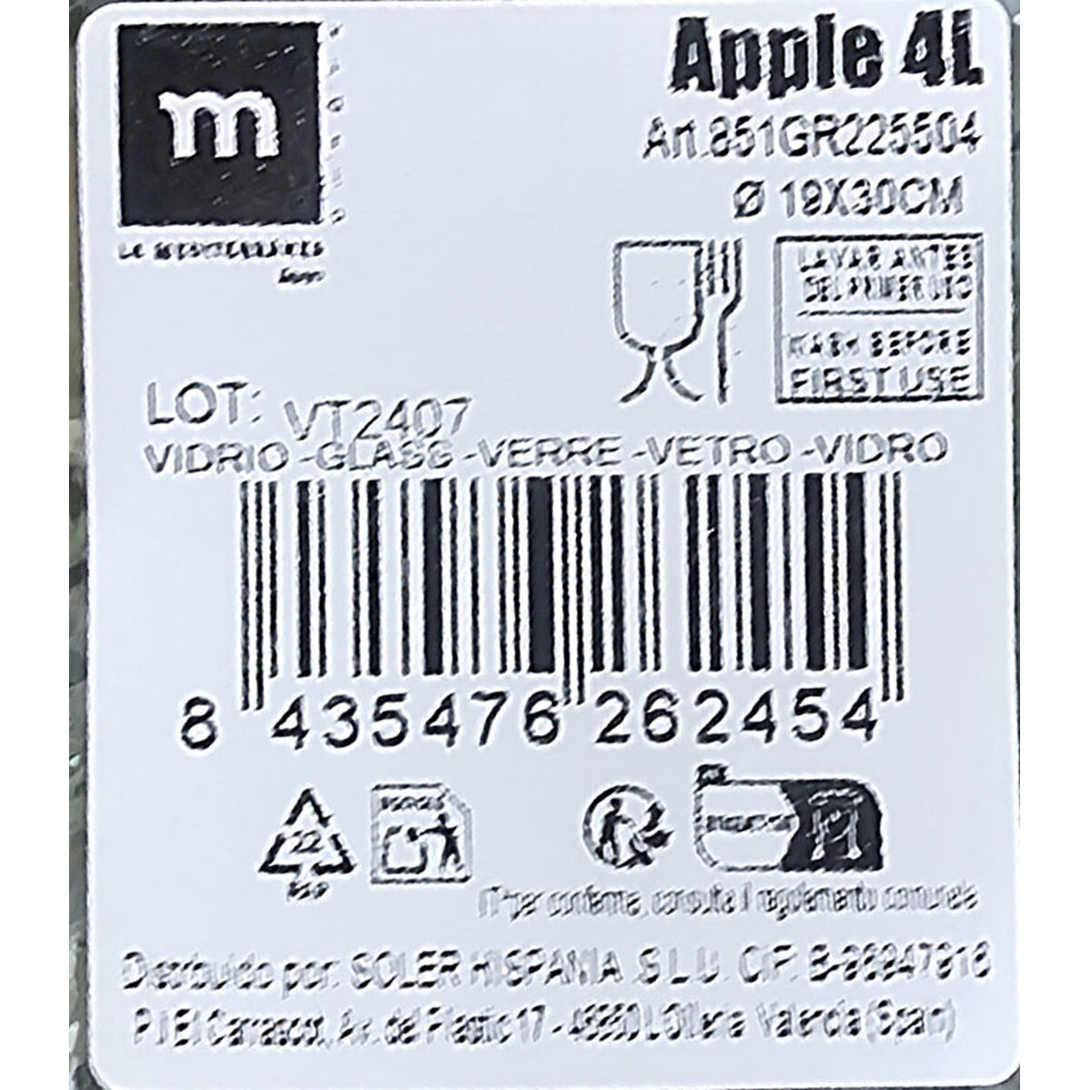 Caraffe La Mediterránea Apple Glass 4 L