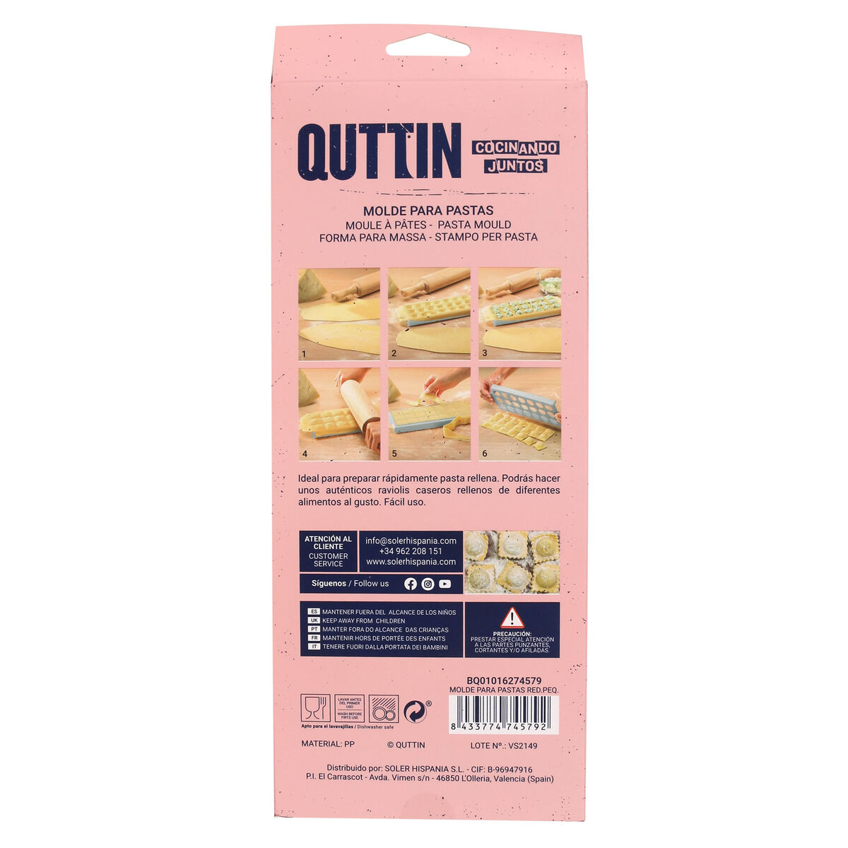 Pasta mould Quttin Circular Small (24 Units)