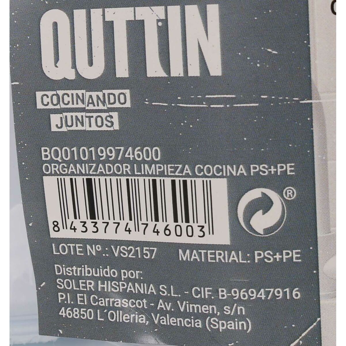 Kitchen Sink Tidy Quttin 15 x 7 x 20,5 cm (12 Units)