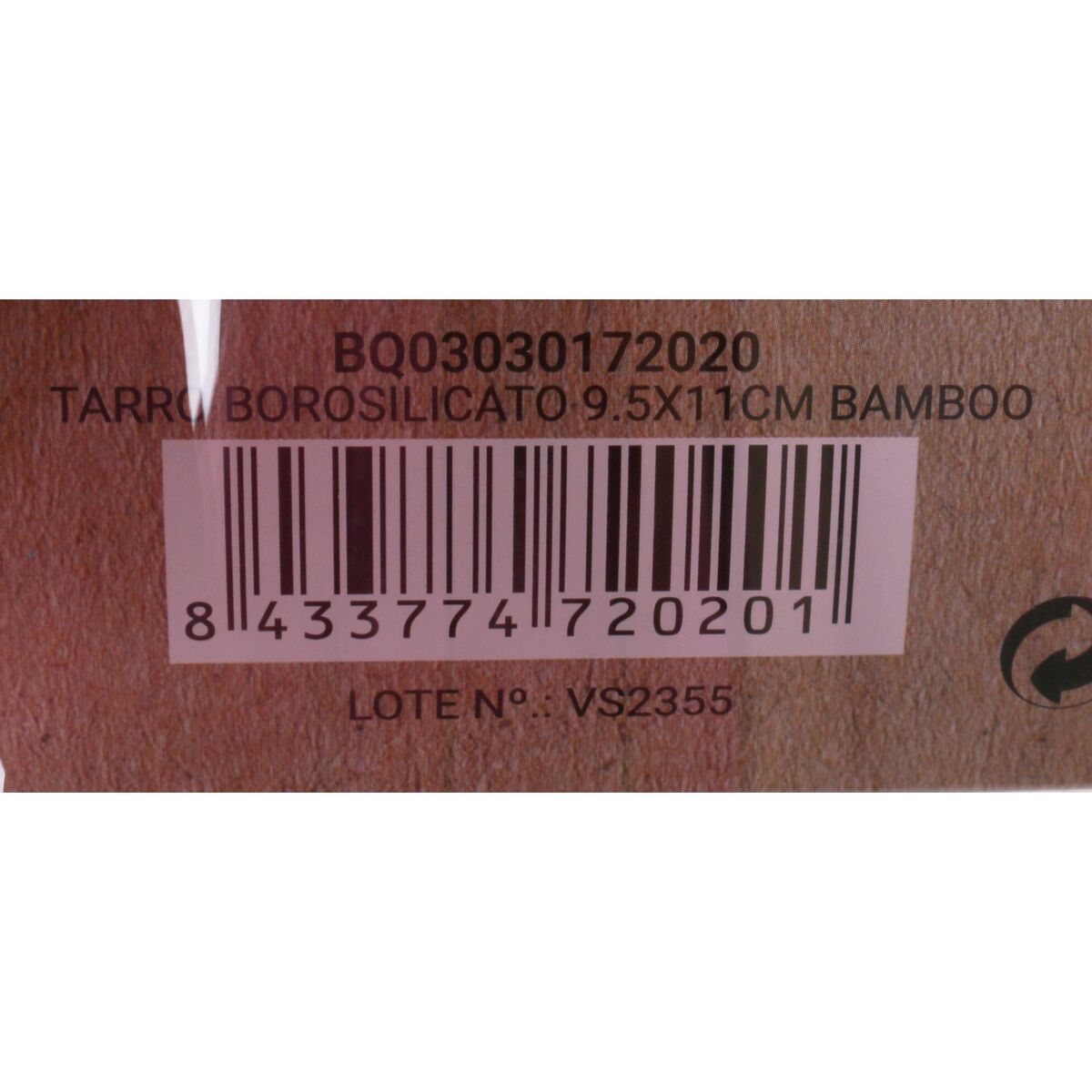 Tin Quttin Borosilicate Glass Bamboo Silicone 500 ml 9,5 x 9,5 x 11,5 cm (12 Units) (9,5 x 11 cm)