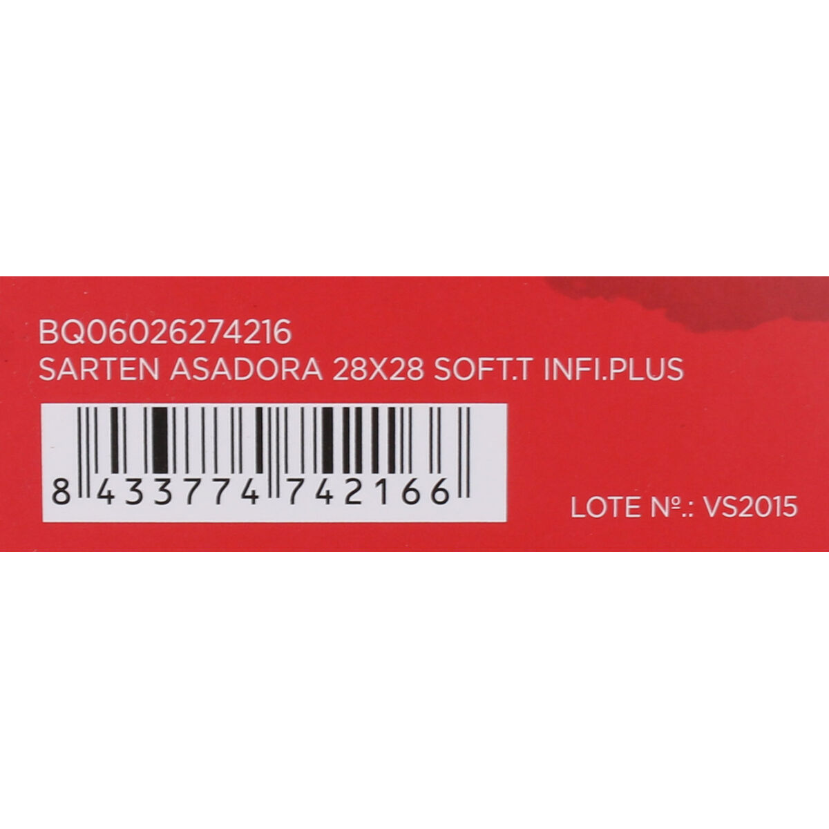 Grill pan Quttin Infinity Red 28,5 x 47 x 6 cm (6 Units)