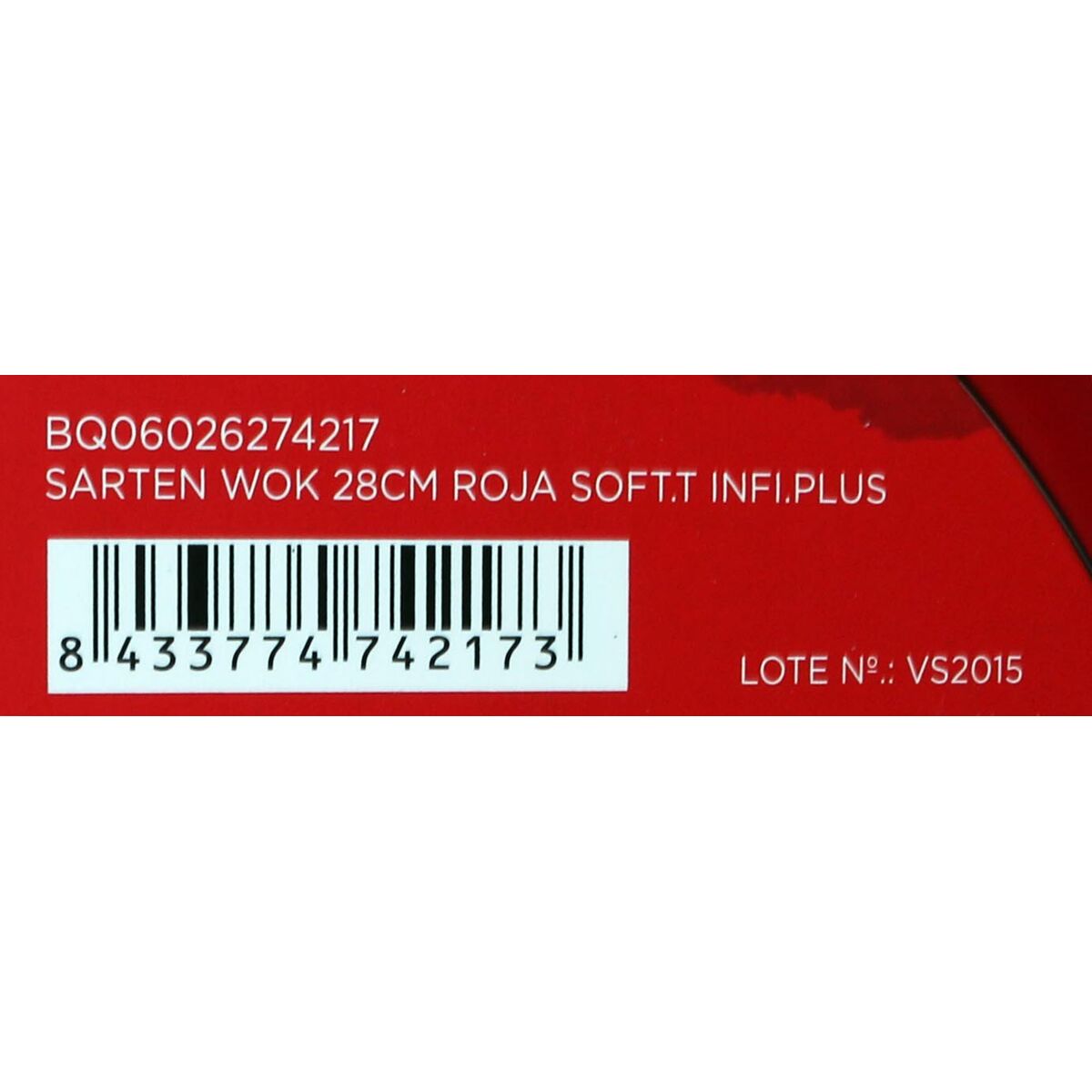 Wok Pan Quttin Infinity Red 28,3 x 47 x 10 cm