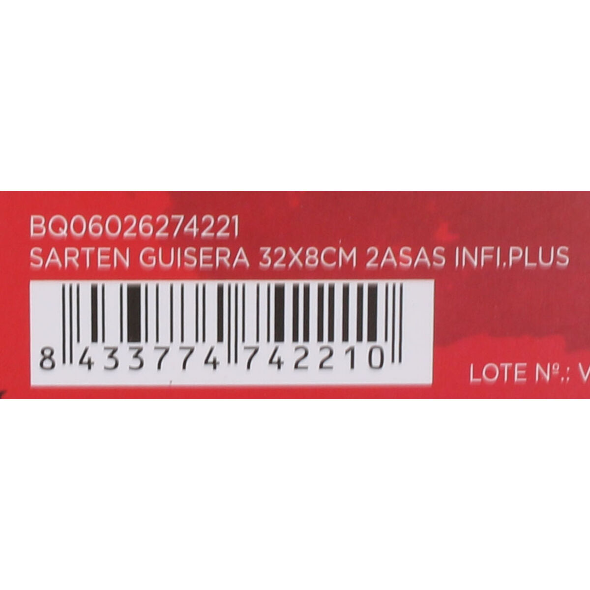 Non-stick frying pan Quttin Infinity Red 32 x 46 x 9 cm (4 Units)