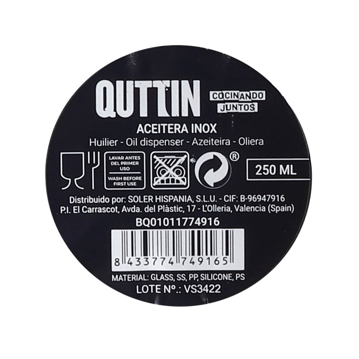 Cruet Quttin 250 ml (16 Units)
