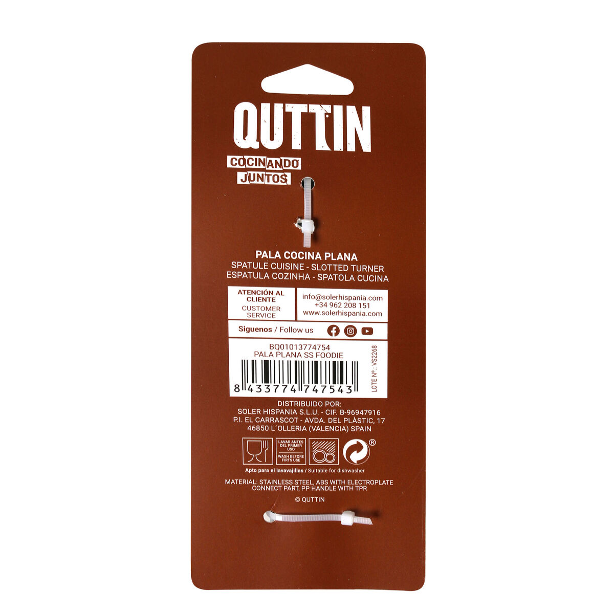 Spatula Quttin Stainless steel 35,5 x 8 x 2 cm (18 Units)