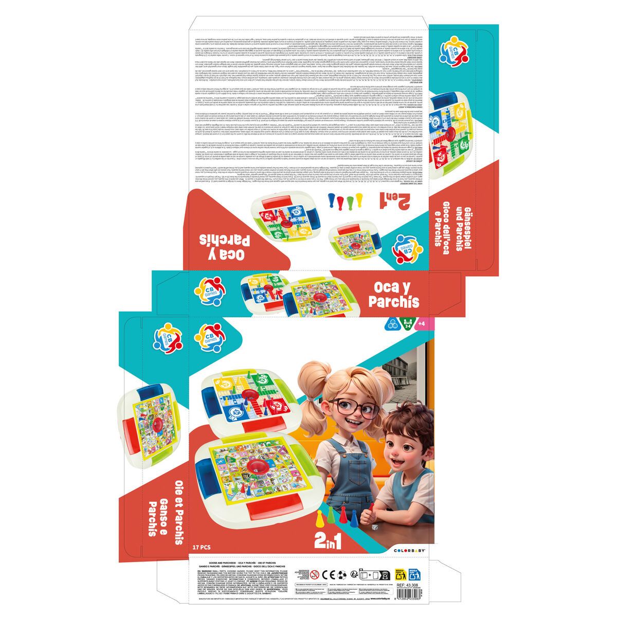 Parchís and Oca Board CB Games 26 x 5 x 26 cm (6 Units)