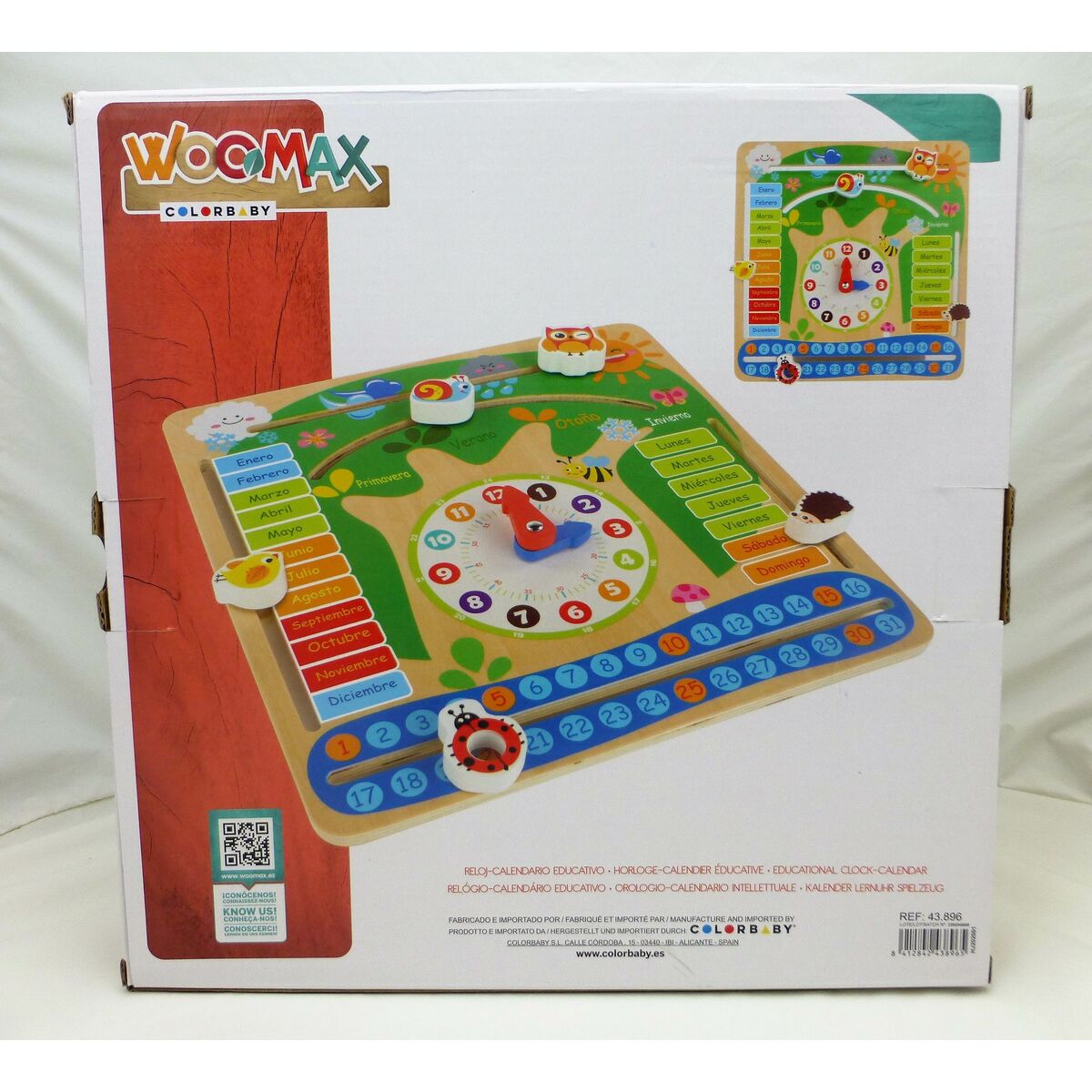 Educational Game Colorbaby Calendar 30 x 30 x 3 cm (6 Units)