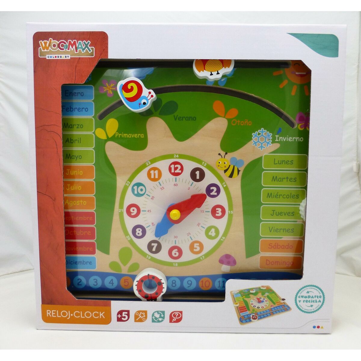Educational Game Colorbaby Calendar 30 x 30 x 3 cm (6 Units)