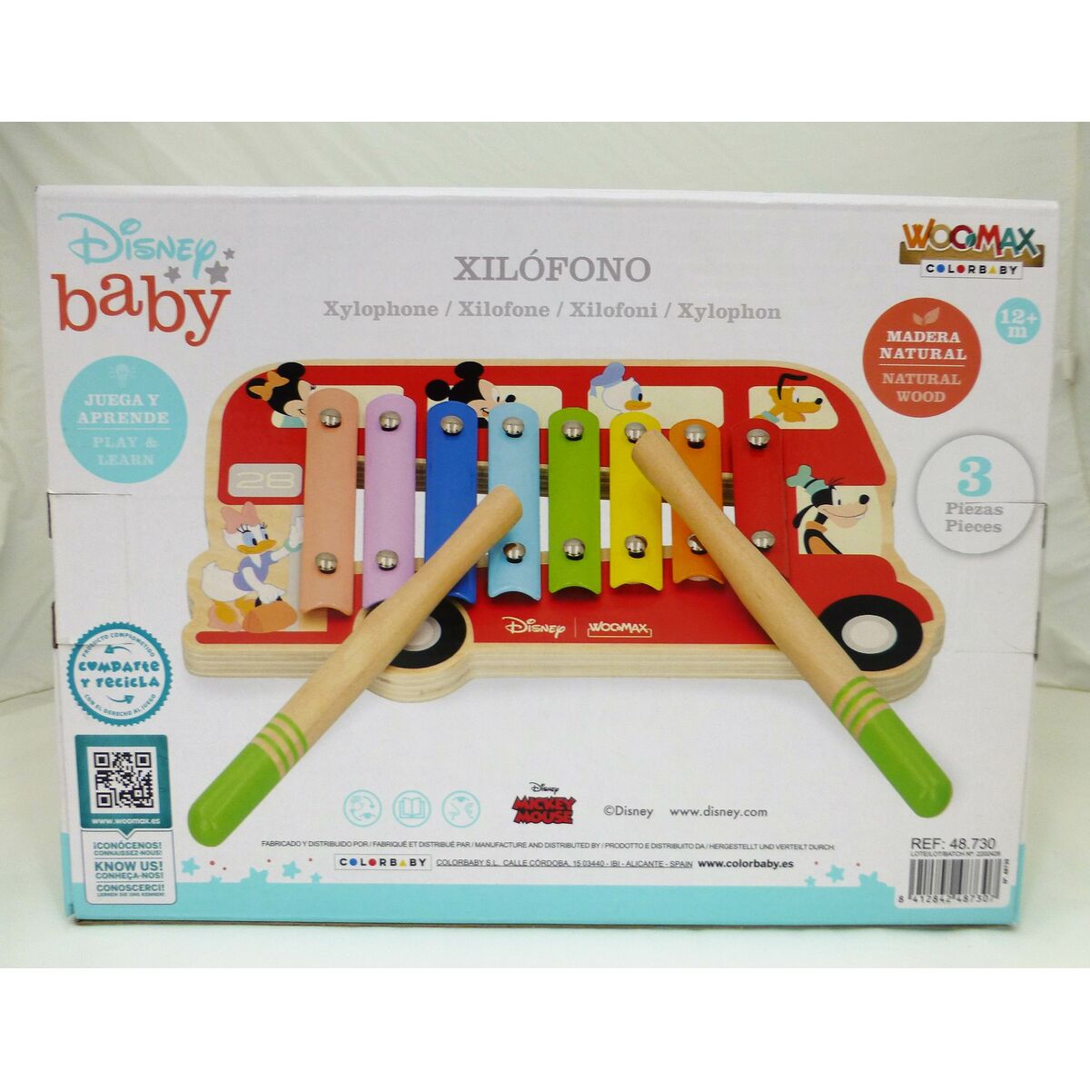 Xylophone Disney Wood Plastic 26 x 2,2 x 15 cm (6 Units)