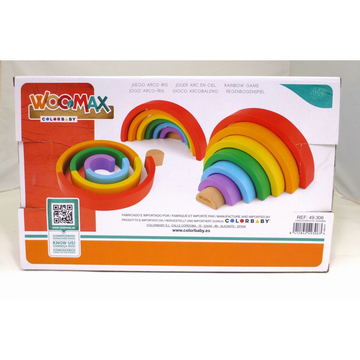 Skills game Woomax Rainbow 21 x 10 x 3,5 cm (12 Units)