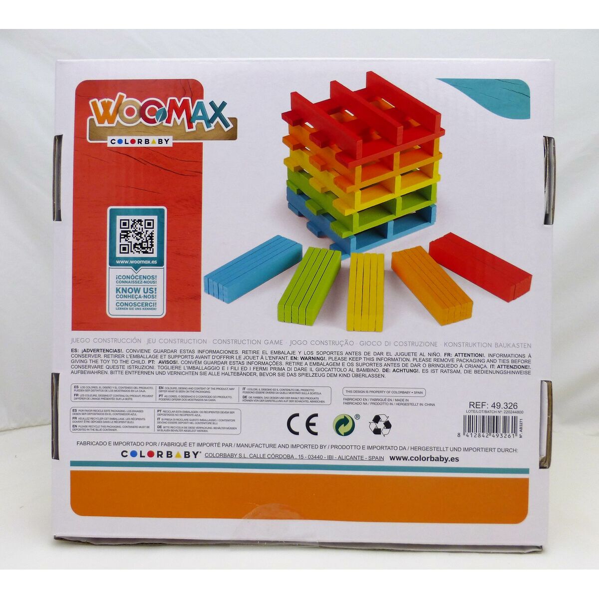 Construction set Woomax 100 Pieces 10 x 0,5 x 1,8 cm (6 Units)