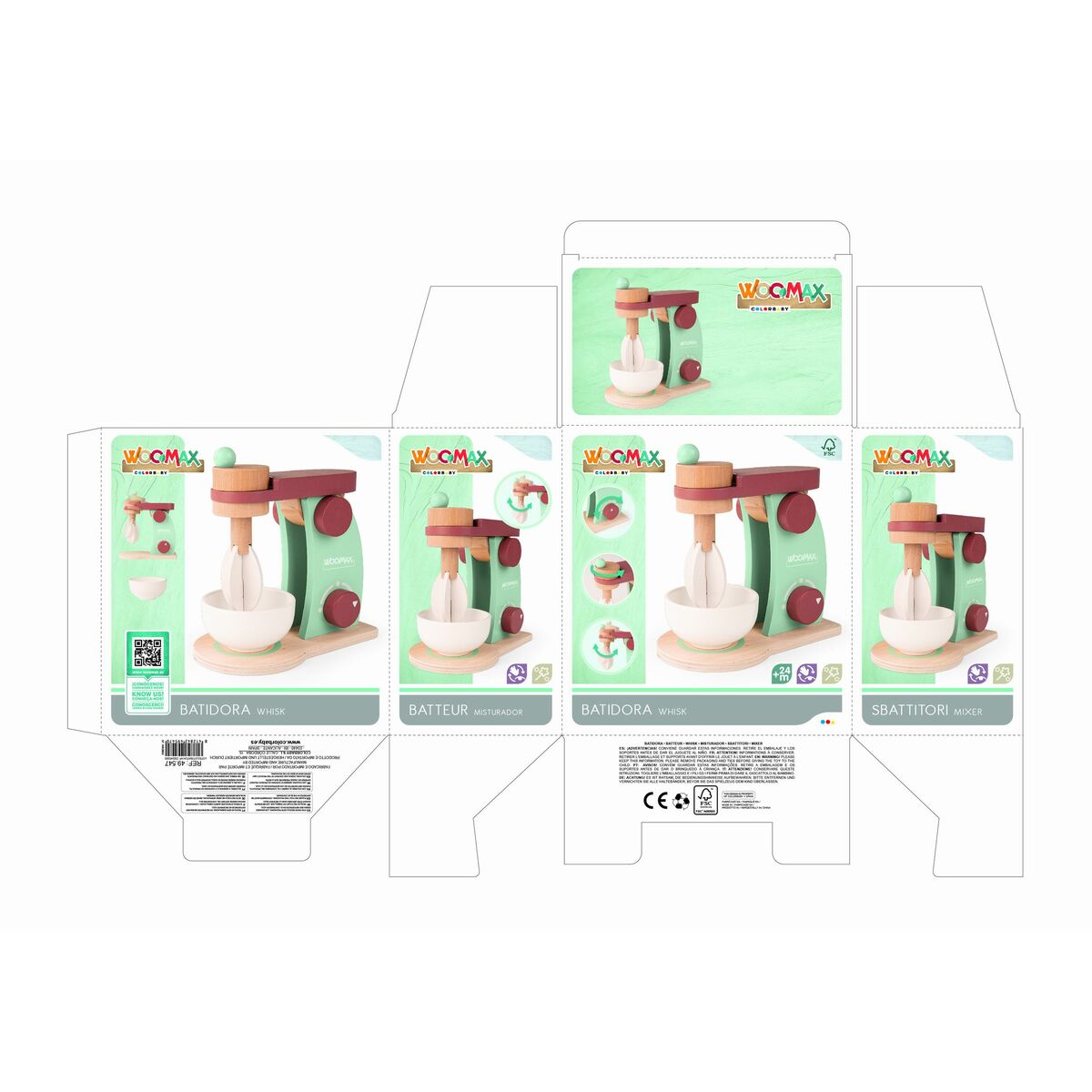 Toy blender Woomax 10 x 18 x 17 cm (6 Units)