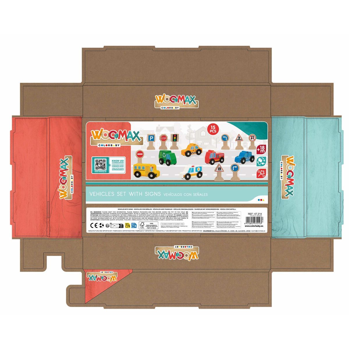 Vehicle Playset Woomax 15 Pieces (6 Units)