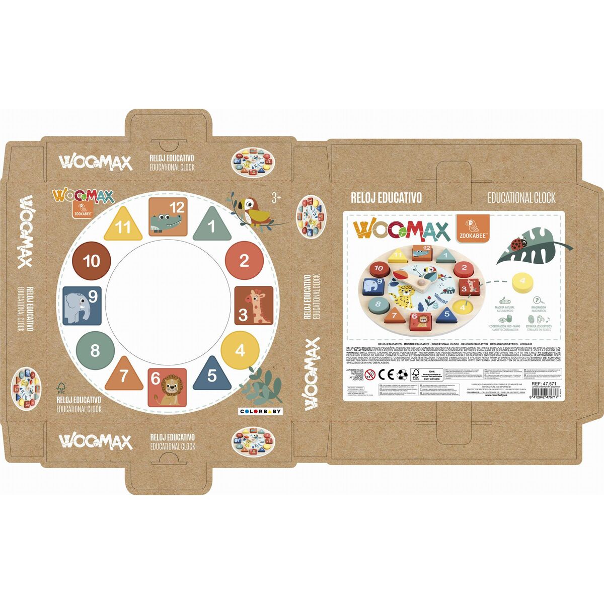 Educational Game Woomax animals Watch (6 Units)