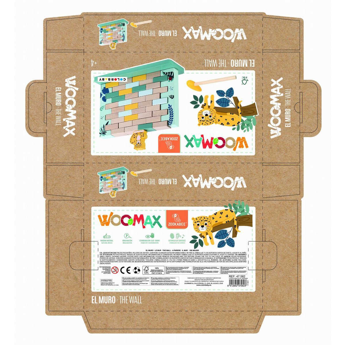 Construction set Woomax animals 44 Pieces (6 Units)