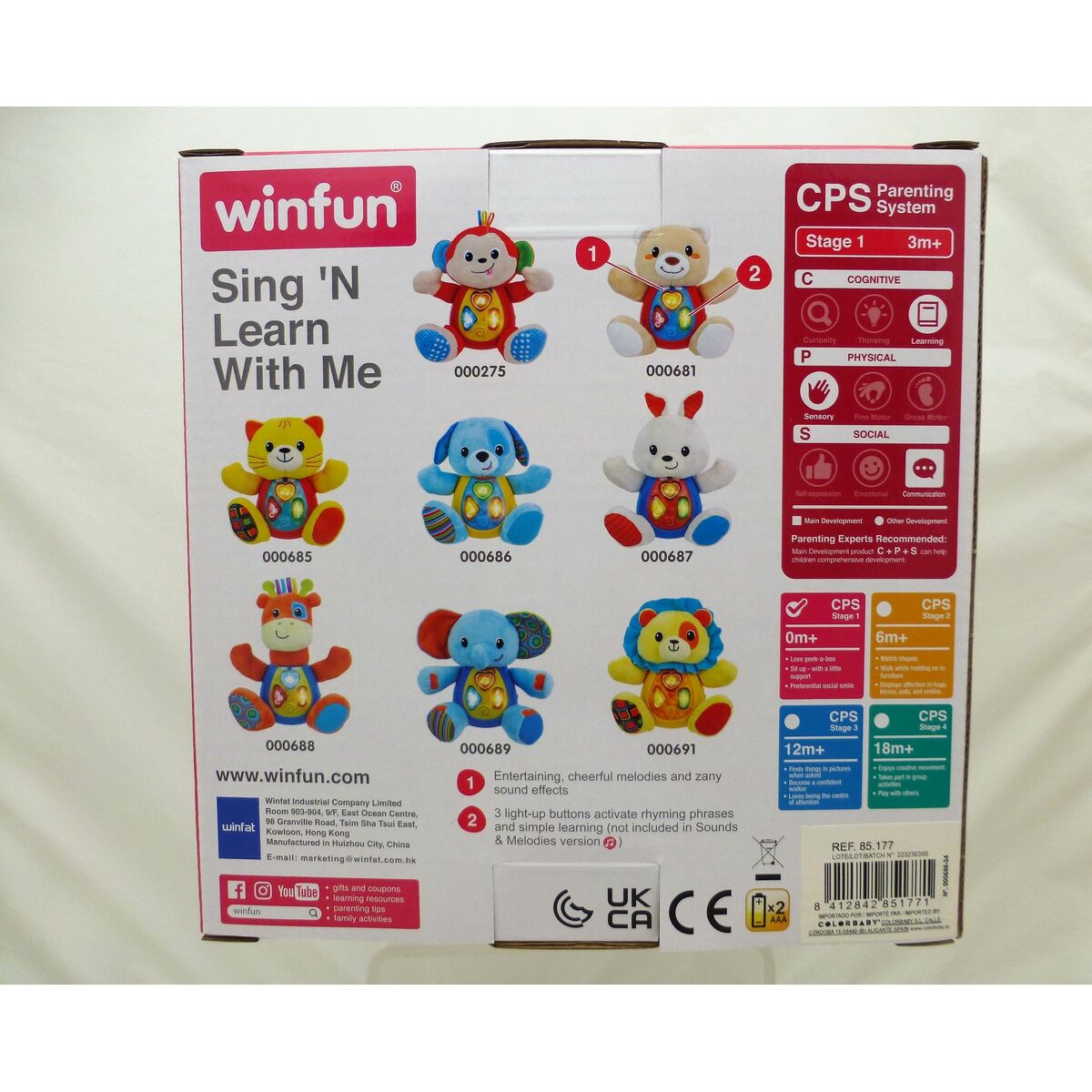 Soft toy with sounds Winfun Giraffe 18 x 19 x 8,5 cm (6 Units)