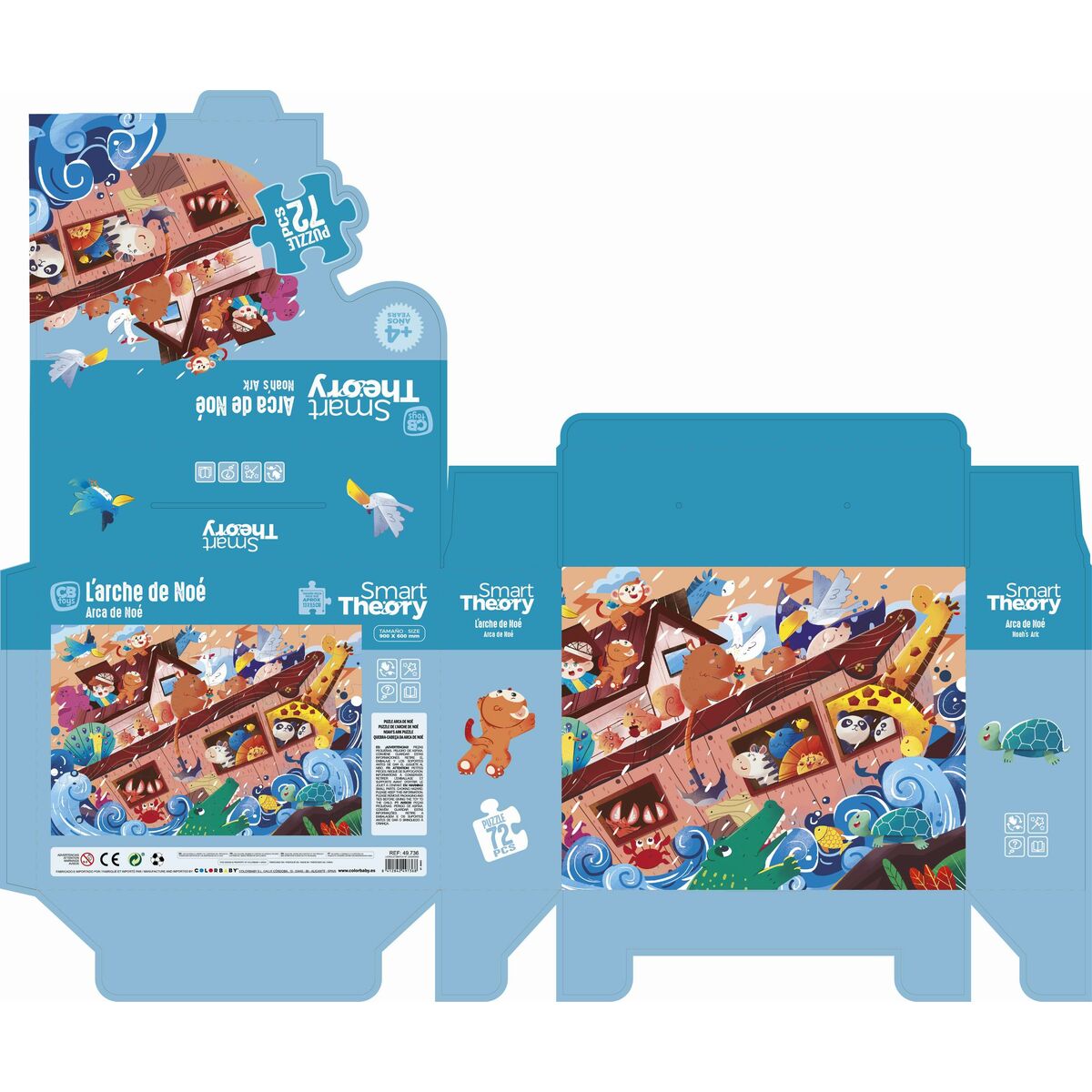 Puzzle Colorbaby Noah’s Ark 72 Pieces 90 x 60 cm (6 Units)