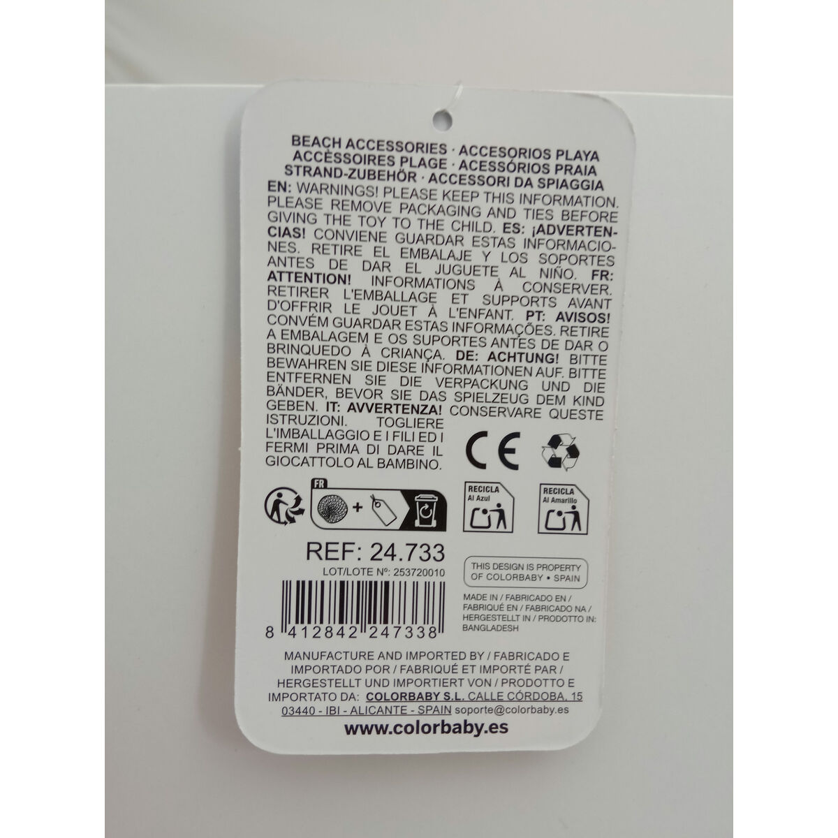 Beach toys set Colorbaby 39 cm (24 Units)