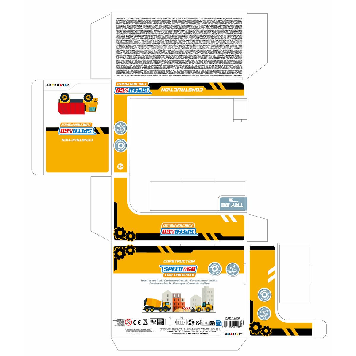 Truck Public Works Speed & Go 14,5 x 9 x 7,5 cm (6 Units)