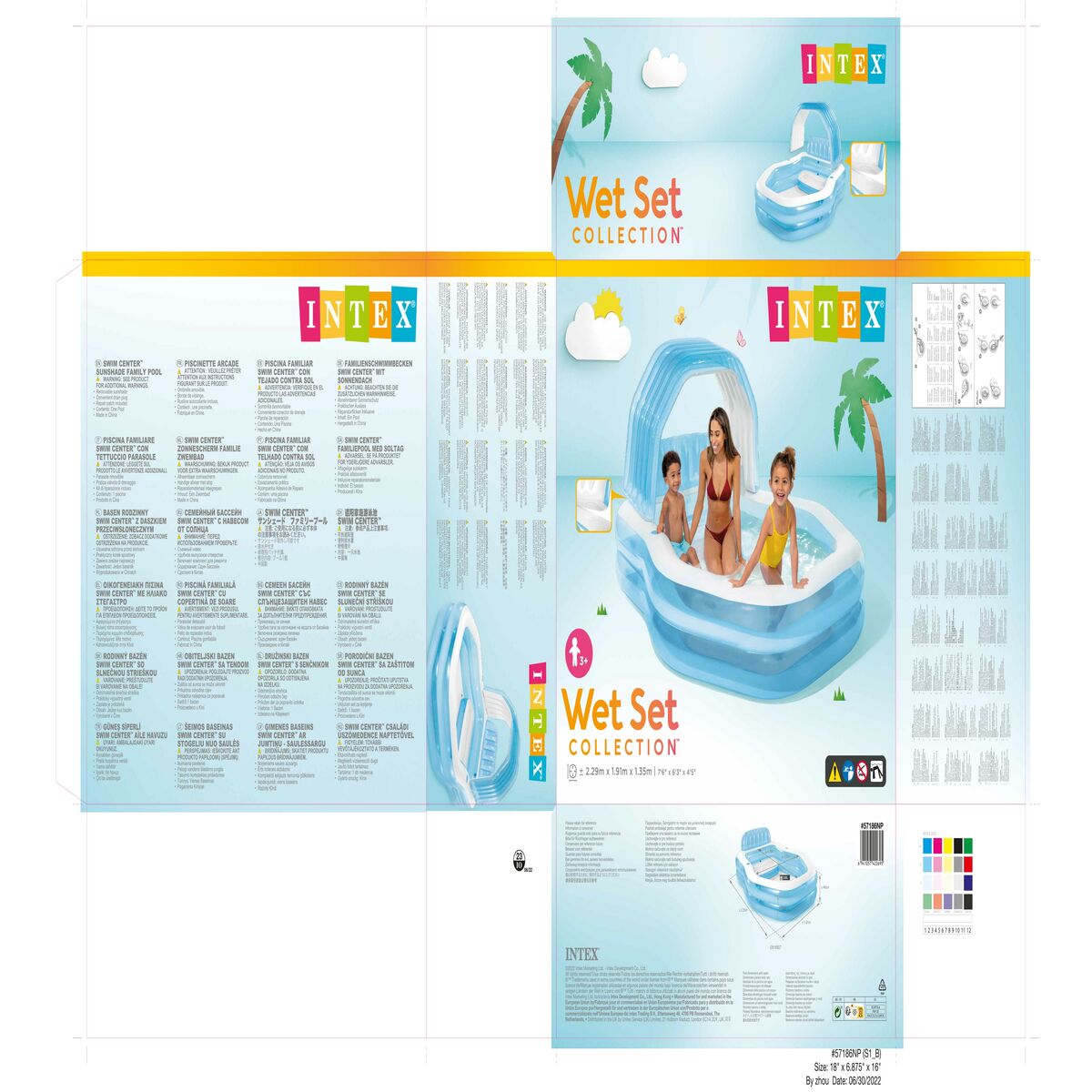 Inflatable pool Intex Blue 530 l 229 x 135 x 191 cm (2 Units)
