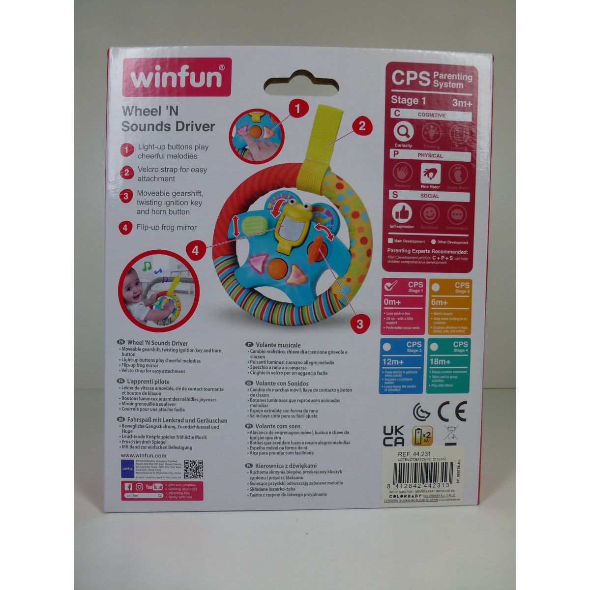 Steering wheel Winfun 16,5 x 16,5 x 2,5 cm (6 Units)