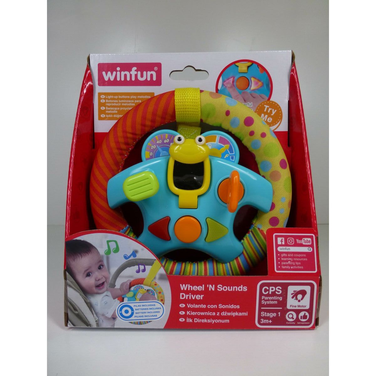 Steering wheel Winfun 16,5 x 16,5 x 2,5 cm (6 Units)