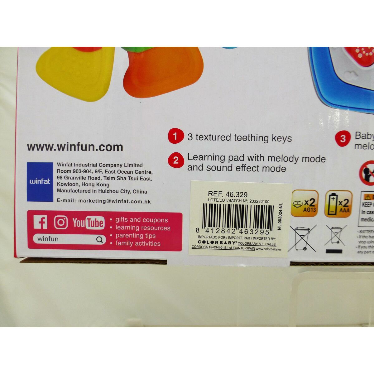 Set of Toys for Babies Winfun 3 Pieces 13 x 18,5 x 2,5 cm (6 Units)