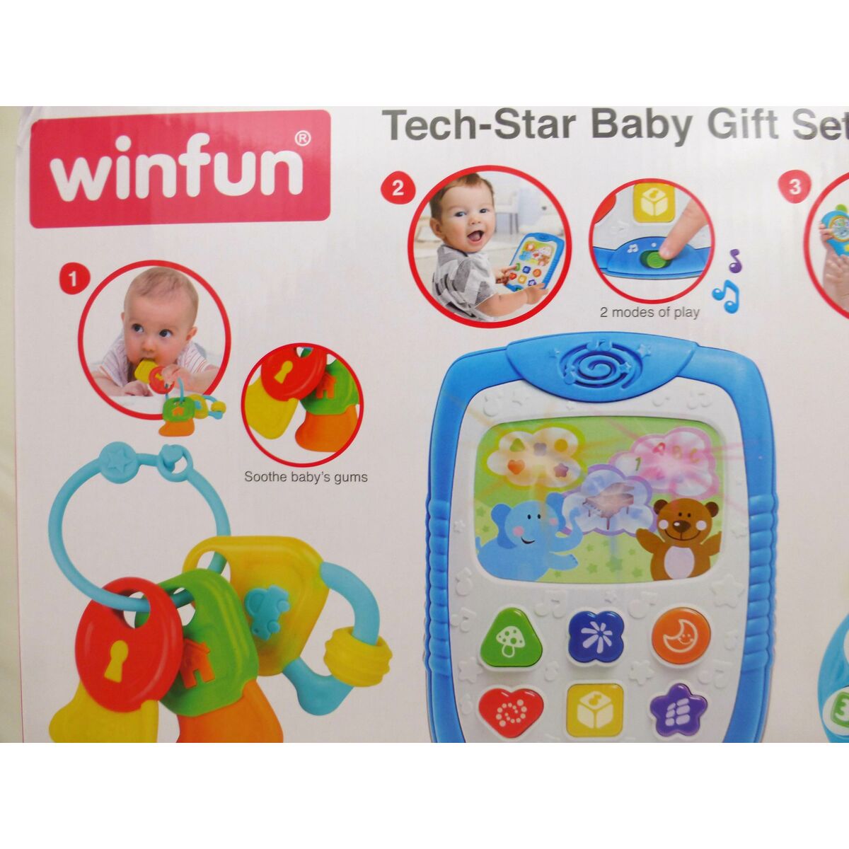 Set of Toys for Babies Winfun 3 Pieces 13 x 18,5 x 2,5 cm (6 Units)
