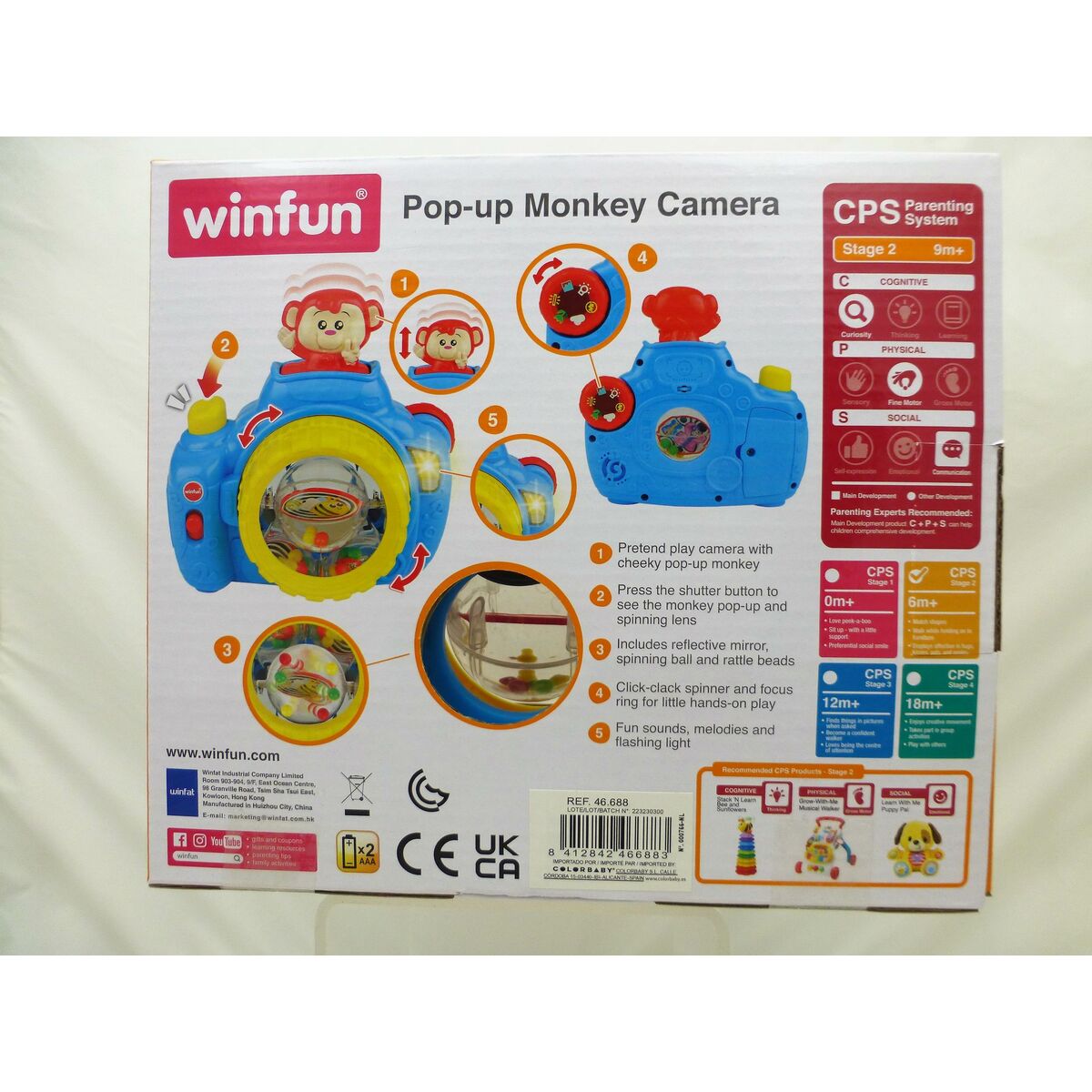 Children’s camera Winfun Blue 17 x 16,5 x 8 cm (6 Units)