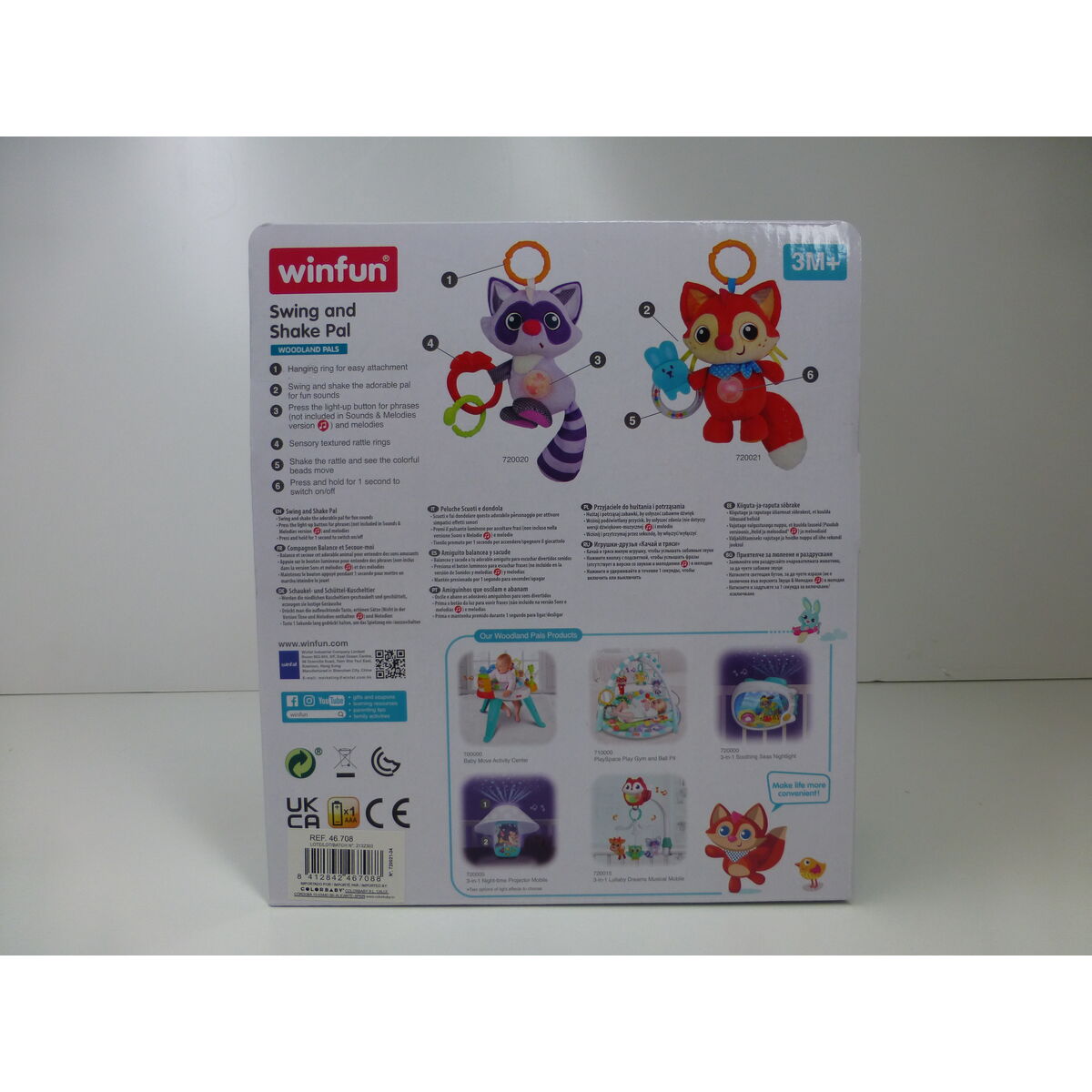 Rattle Cuddly Toy Winfun Fox 13,5 x 26,5 x 7,5 cm (6 Units)