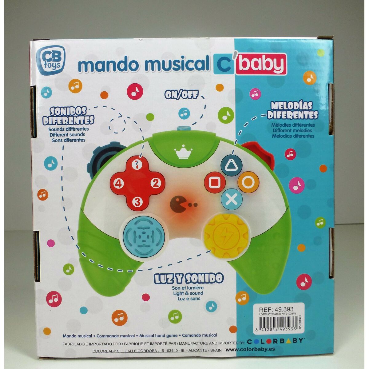 Toy controller Colorbaby Green 15 x 5,5 x 12 cm (6 Units)