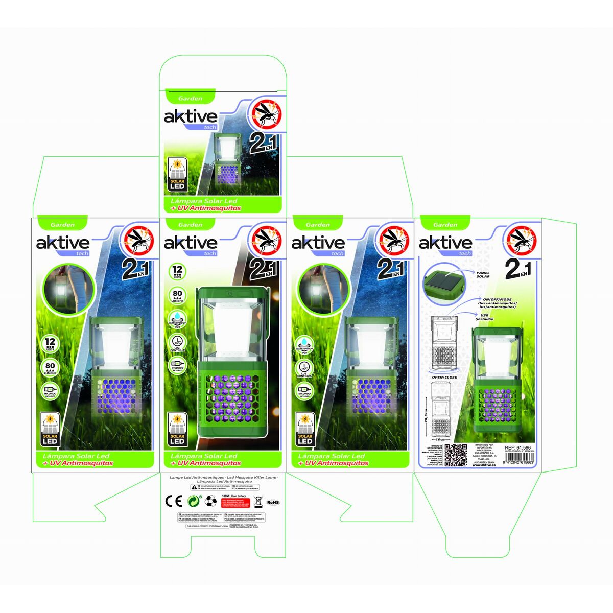 Anti-Mosquito Lamp Aktive 10 x 21 x 10 cm (6 Units)