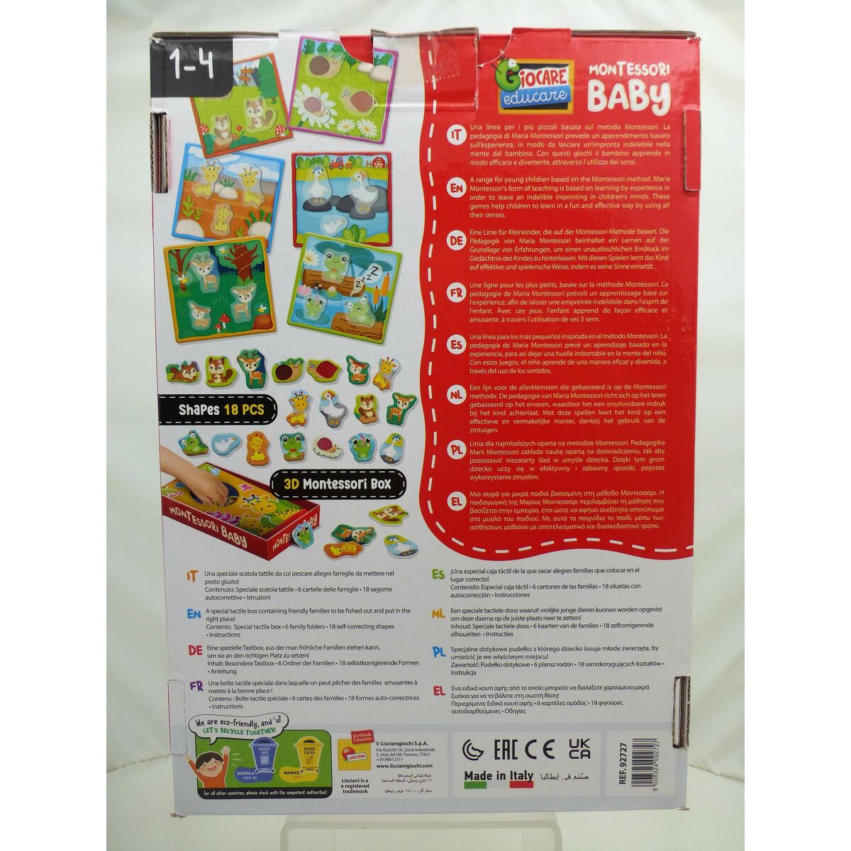Child’s Puzzle Lisciani Touchpad 18 Pieces 16 x 0,5 x 15 cm (6 Units)