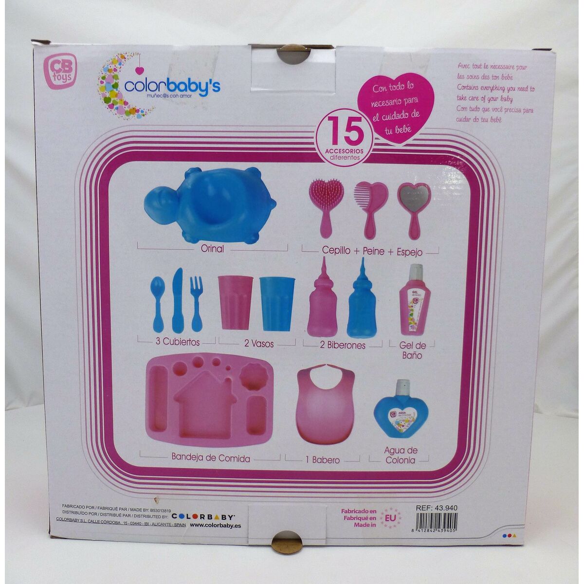 Dolls Accessories Colorbaby Baby Doll 15 Pieces 20 x 2 x 15 cm 12 Units