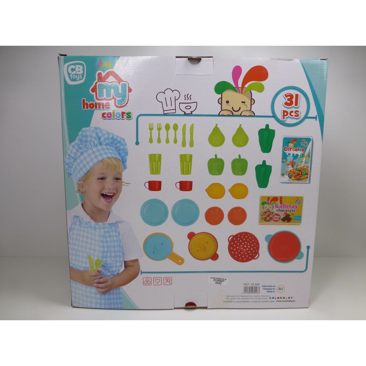 Toy Food Set Colorbaby Kitchenware and utensils 31 Pieces (6 Units)