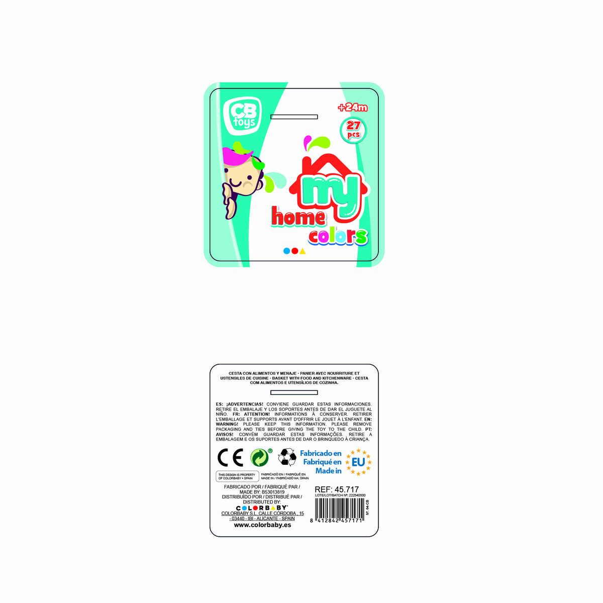 Toy Food Set Colorbaby Kitchenware and utensils 36 Pieces (12 Units)