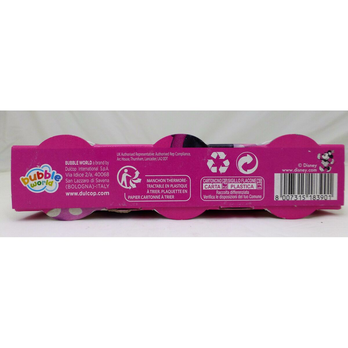 Bubble Blowing Game Minnie Mouse 3,8 x 11,5 x 3,8 cm (24 Units)