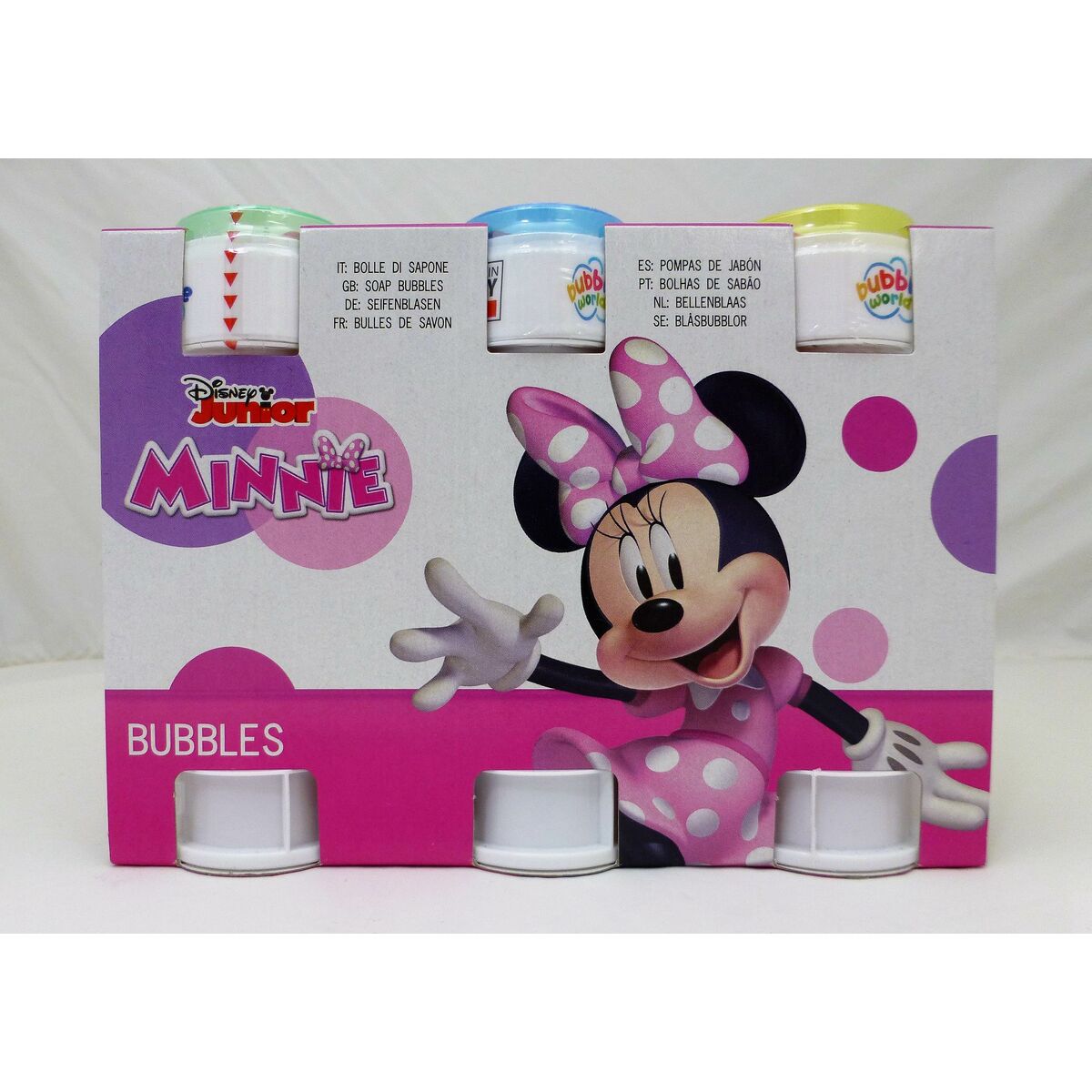 Bubble Blowing Game Minnie Mouse 3,8 x 11,5 x 3,8 cm (24 Units)