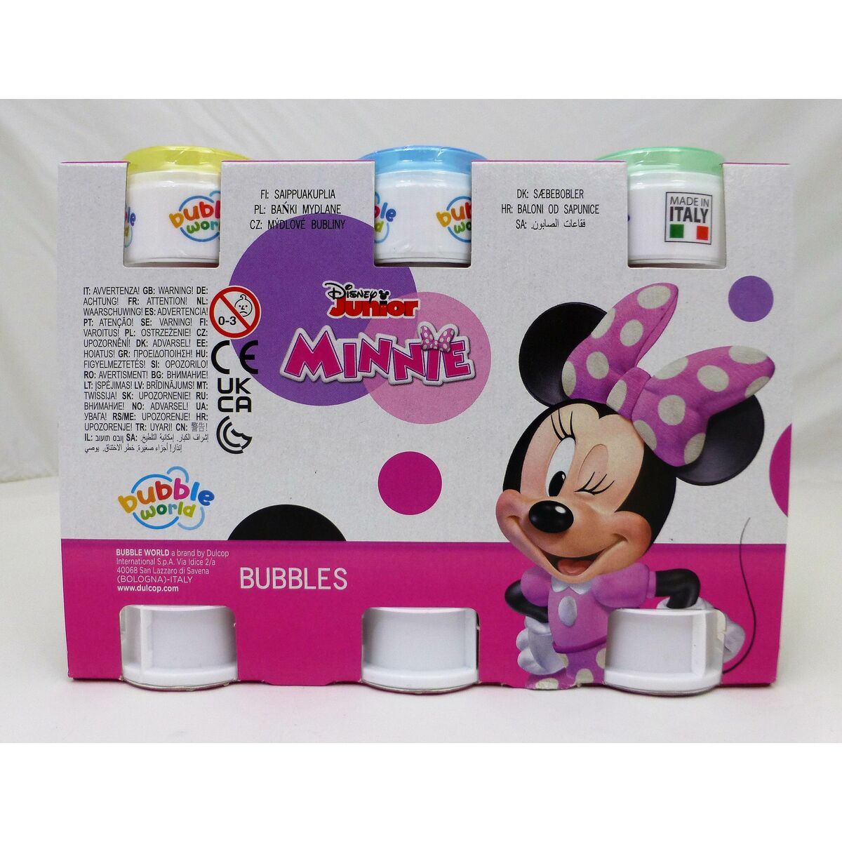 Bubble Blowing Game Minnie Mouse 3,8 x 11,5 x 3,8 cm (24 Units)