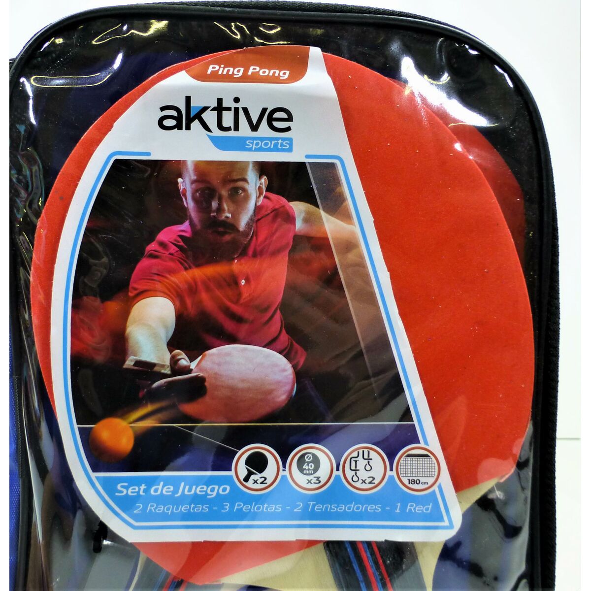 Ping Pong Set Aktive 15 x 25,5 x 1 cm (6 Units)