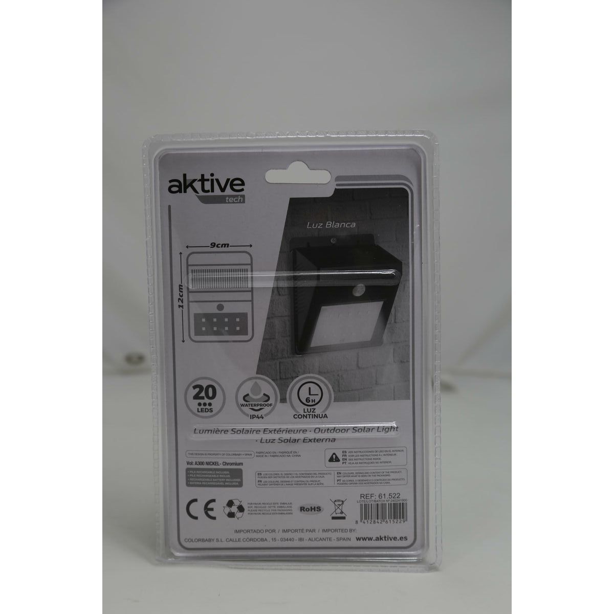 LED Light with Movement Sensor Aktive Plastic 9 x 12 x 5 cm (6 Units)