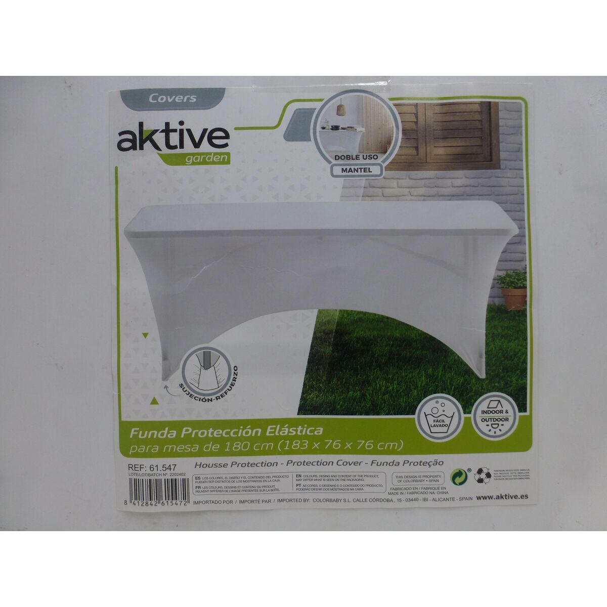 Protective Case Aktive White 183 x 76 x 76 cm Table Accessories Cars Road (6 Units)