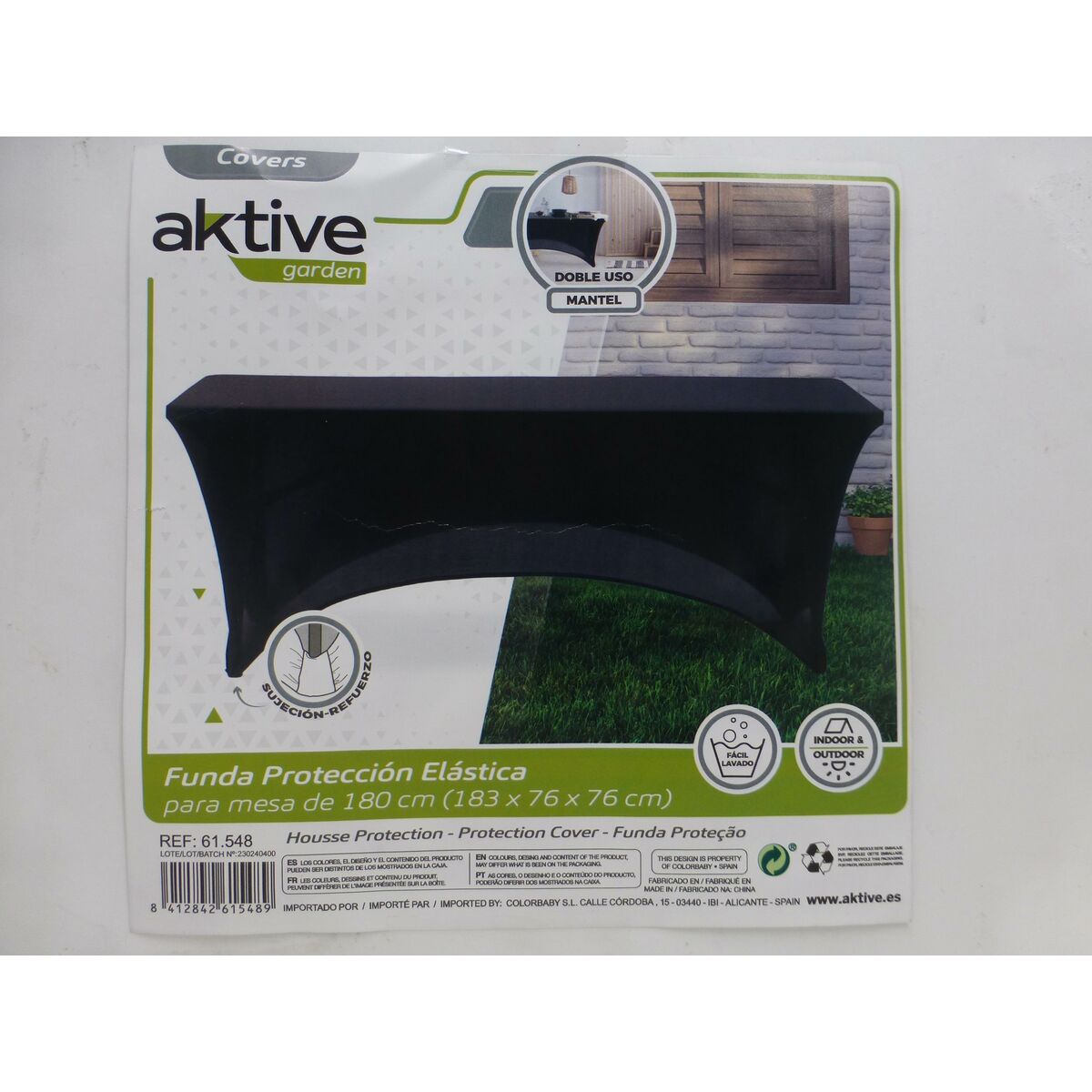 Protective Case Aktive Black 183 x 76 x 76 cm Table Accessories Cars Road (6 Units)